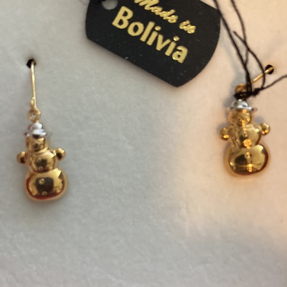 Snowman Earrings - Picture 2 of 2